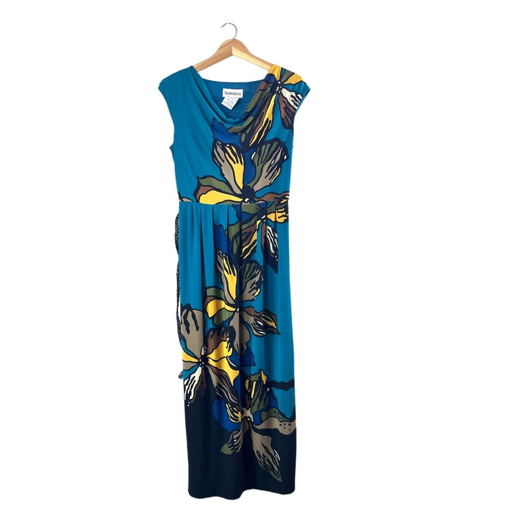 DANNY & NICOLE VINTAGE Maxi Dress Floral Print‎ Sleeveless Casual Party Dress